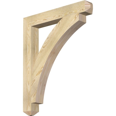 Ekena Millwork Thorton Craftsman Rough Sawn Bracket, Douglas Fir, 4"W x 30"D x 36"H BKT04X30X36THR04RDF